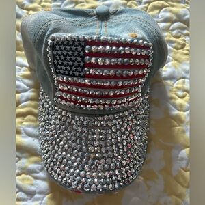 Light denim Flag ball cap